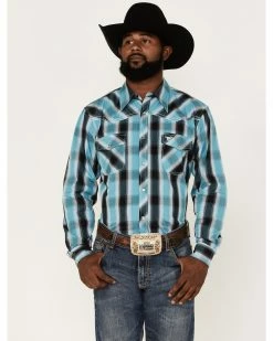 Cowboy Hardware Men's Hombre Large Plaid Long Sleeve Snap Western Shirt Steel 11 Cowboy Hardware Men's Hombre Large Plaid Long Sleeve Snap Western Shirt Steel -Cowboy Hardware Shop 2000378817 060 P1 1