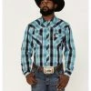 Cowboy Hardware Men's Hombre Large Plaid Long Sleeve Snap Western Shirt Steel -Cowboy Hardware Shop 2000378817 060 P1