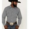 Cowboy Hardware Men's Twisted Geo Print Long Sleeve Western Snap Shirt White -Cowboy Hardware Shop 2000378819 100 P1