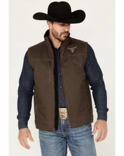 Cowboy Hardware Men's Logo Embroidered Woodsman Tech Vest Chocolate -Cowboy Hardware Shop 2000378825 240 P1 1