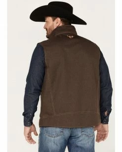 Cowboy Hardware Men's Logo Embroidered Woodsman Tech Vest Chocolate -Cowboy Hardware Shop 2000378825 240 P4