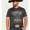 Cowboy Hardware Men's Tennessee Whiskey Skull Western T-Shirt  Dark Grey -Cowboy Hardware Shop 2000378833 021 P1