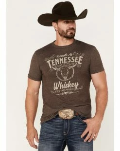 Cowboy Hardware Men's Tennessee Whiskey Skull Western T-Shirt  Brown -Cowboy Hardware Shop 2000378834 200 P1 1