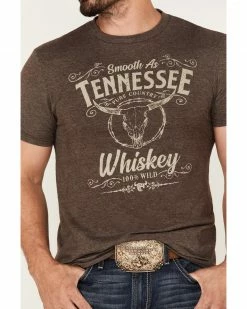 Cowboy Hardware Men's Tennessee Whiskey Skull Western T-Shirt  Brown -Cowboy Hardware Shop 2000378834 200 P3