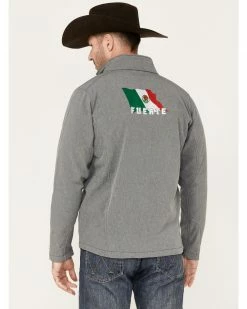 Cowboy Hardware Men's Fuerte Mexico Flag Softshell Jacket Dark Grey -Cowboy Hardware Shop 2000378836 021 P3