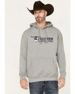 Cowboy Hardware Men's Freedom Is Never Free Graphic Hooded Sweatshirt