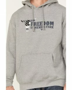 Cowboy Hardware Men's Freedom Is Never Free Graphic Hooded Sweatshirt -Cowboy Hardware Shop 2000378839 020 P3