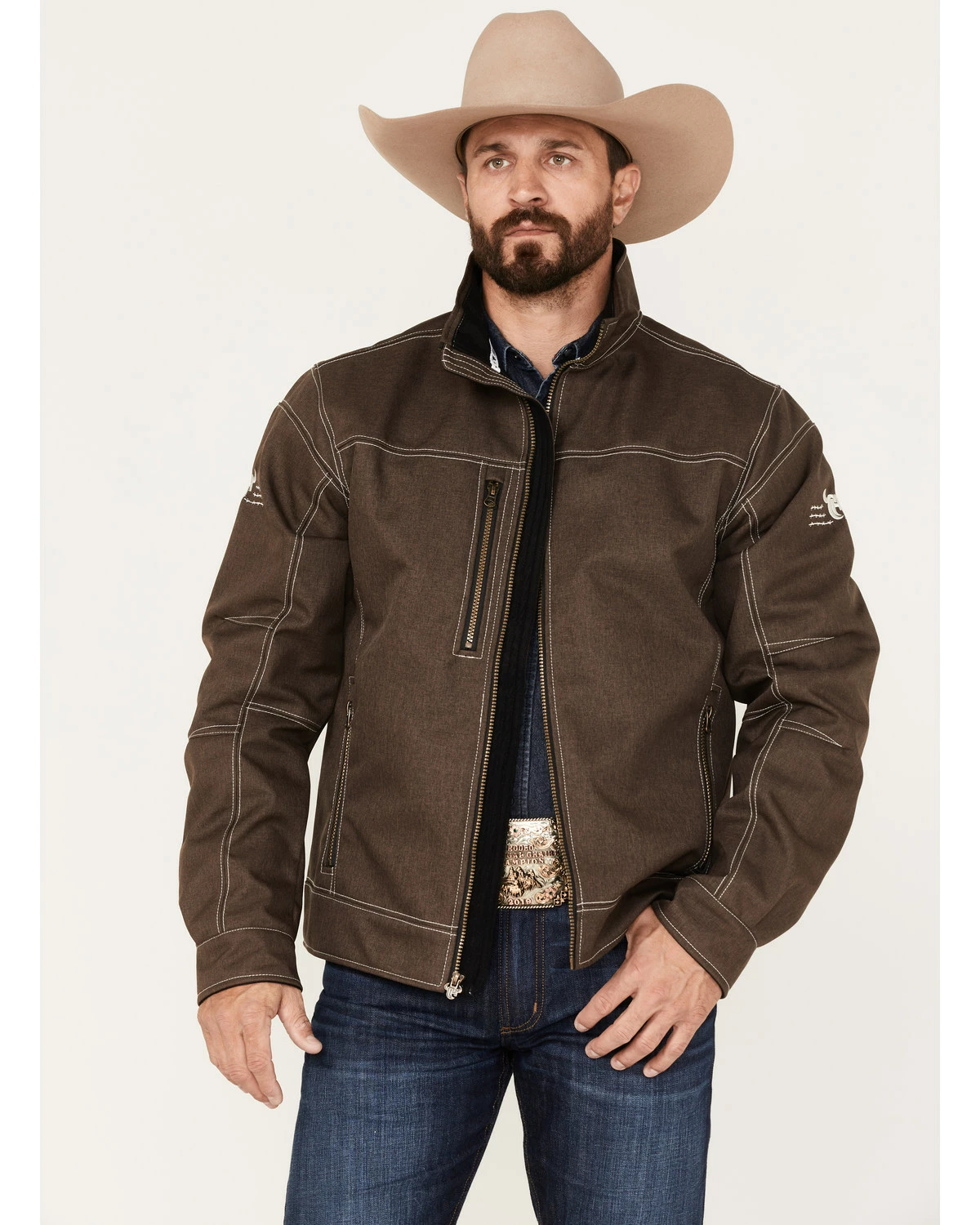 Cowboy Hardware Men's Tech Woodsman Jacket Chocolate 6 Cowboy Hardware Men's Tech Woodsman Jacket Chocolate - Image 5