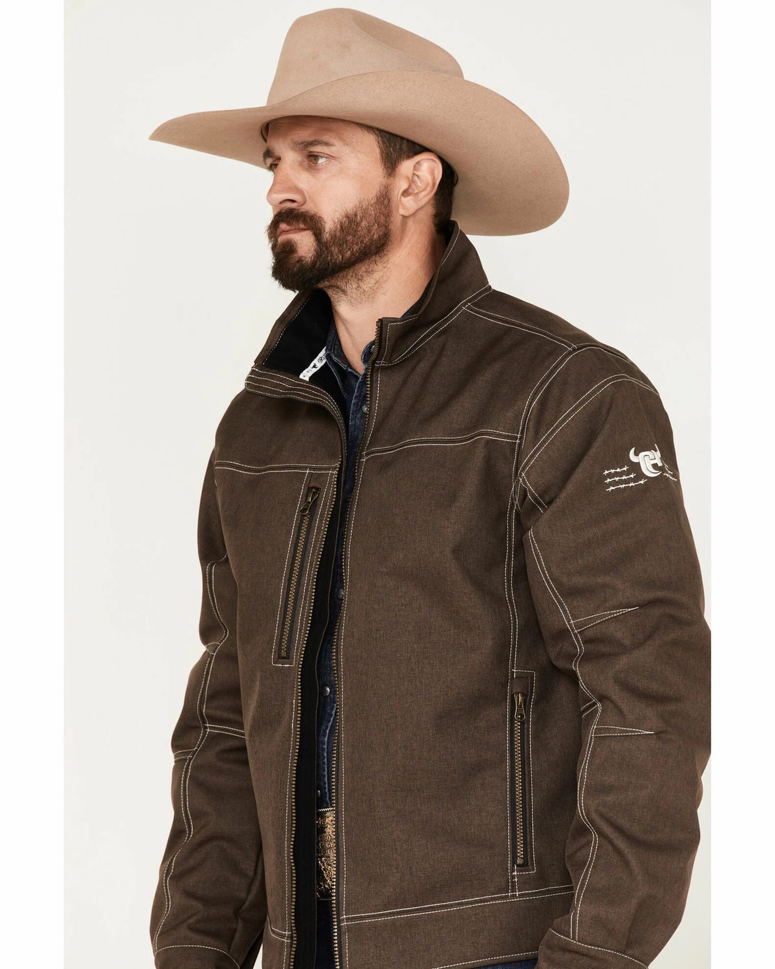 Cowboy Hardware Men's Tech Woodsman Jacket Chocolate 3 Cowboy Hardware Men's Tech Woodsman Jacket Chocolate - Image 2