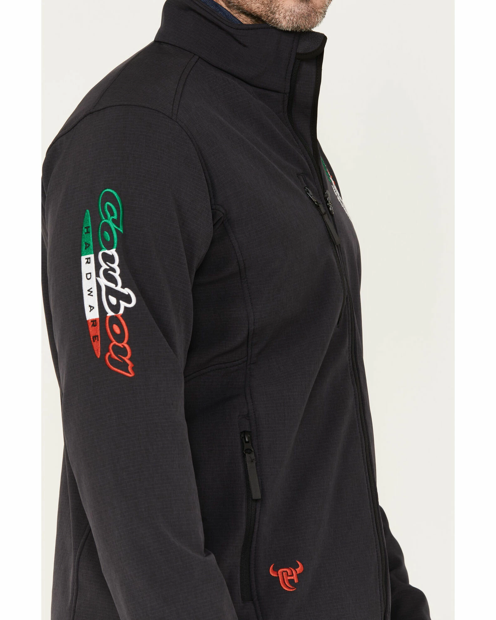 Cowboy Hardware Men's Nacido En Mexico Logo Softshell Jacket Grey 5 Cowboy Hardware Men's Nacido En Mexico Logo Softshell Jacket Grey - Image 3