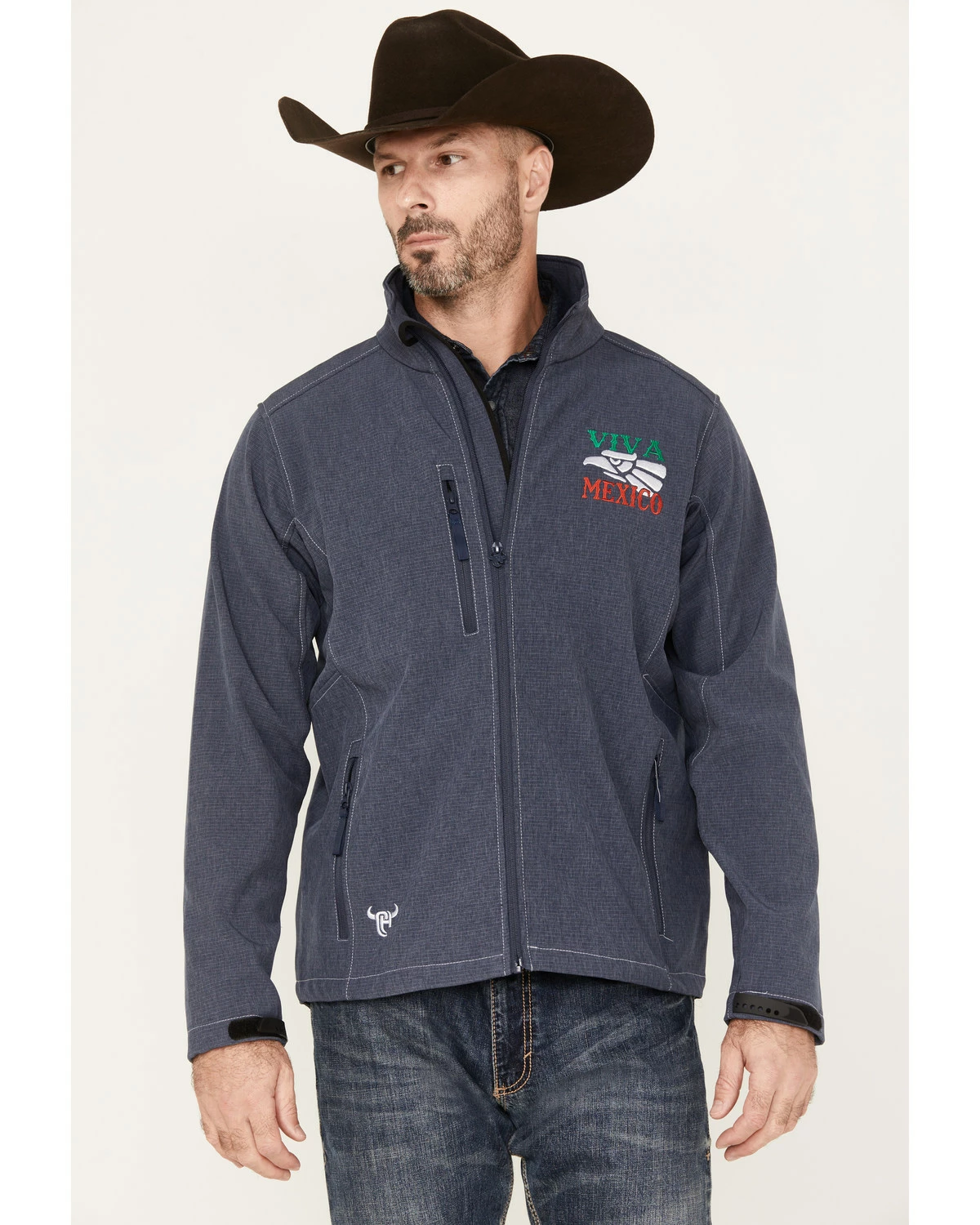 Cowboy Hardware Men's Viva Mexico Softshell Jacket Blue 6 Cowboy Hardware Men's Viva Mexico Softshell Jacket Blue - Image 5