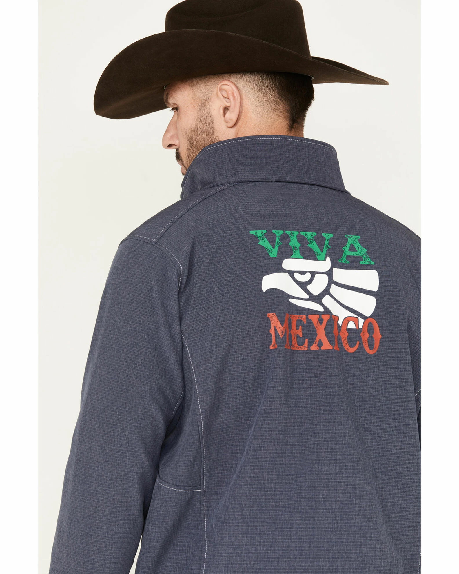 Cowboy Hardware Men's Viva Mexico Softshell Jacket Blue 5 Cowboy Hardware Men's Viva Mexico Softshell Jacket Blue - Image 4
