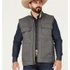 Cowboy Hardware Men's Ranch Canvas Berber Sherpa Lined Vest Charcoal -Cowboy Hardware Shop 2000378846 022 P1