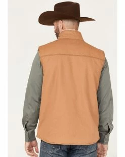 Cowboy Hardware Men's Ranch Canvas Berber Sherpa-Lined Vest Camel -Cowboy Hardware Shop 2000378847 290 P4