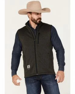 Cowboy Hardware Men's Shield Speckle Fleece Vest  Charcoal -Cowboy Hardware Shop 2000378849 022 P1 1