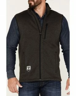 Cowboy Hardware Men's Shield Speckle Fleece Vest  Charcoal -Cowboy Hardware Shop 2000378849 022 P3