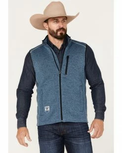 Cowboy Hardware Men's Shield Speckle Fleece Vest Indigo -Cowboy Hardware Shop 2000378850 402 P1 1