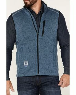 Cowboy Hardware Men's Shield Speckle Fleece Vest Indigo -Cowboy Hardware Shop 2000378850 402 P3